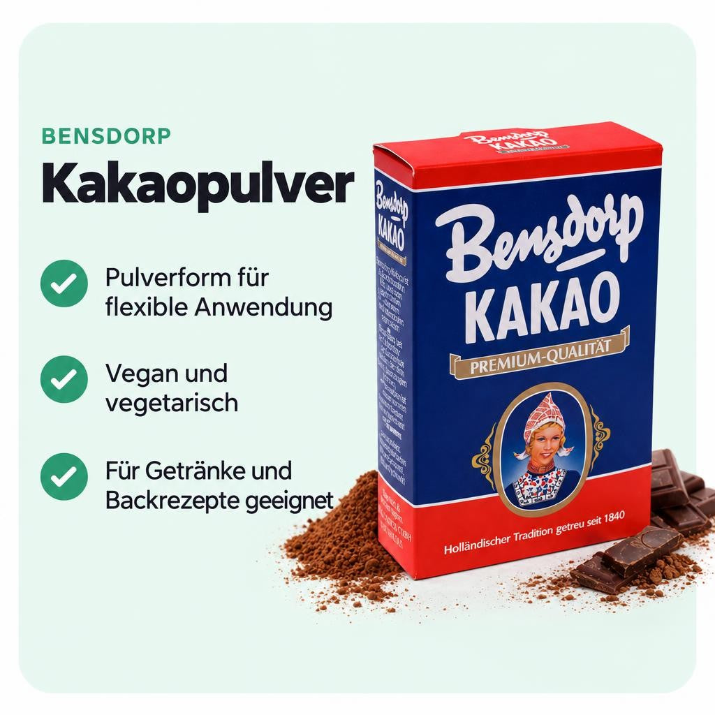 Bensdorp Kakao, Kakaopulver, Trinkschokolade, Getränkepulver 250g – Bild 2