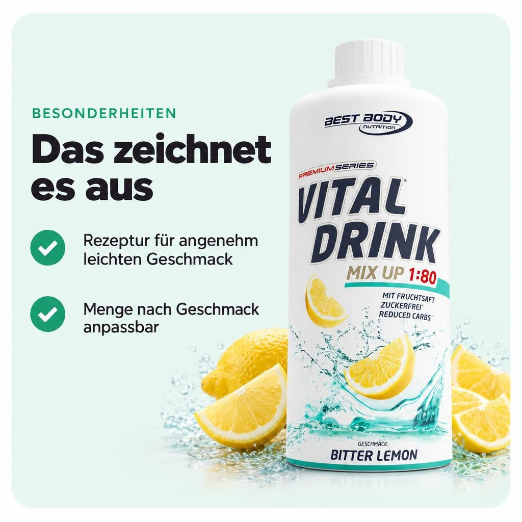 Best Body Nutrition - Vital Drink - verschiedene Sorten 1L – Bild 5