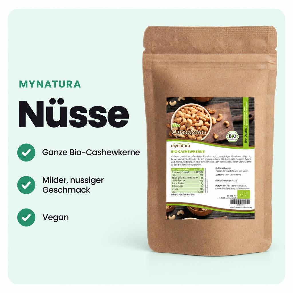 Mynatura Bio Cashewkerne – 1000g – Bild 2