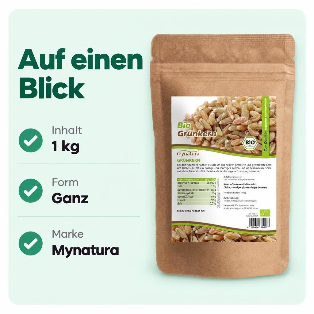 Mynatura Bio Grünkern ganz 1kg – Bild 3