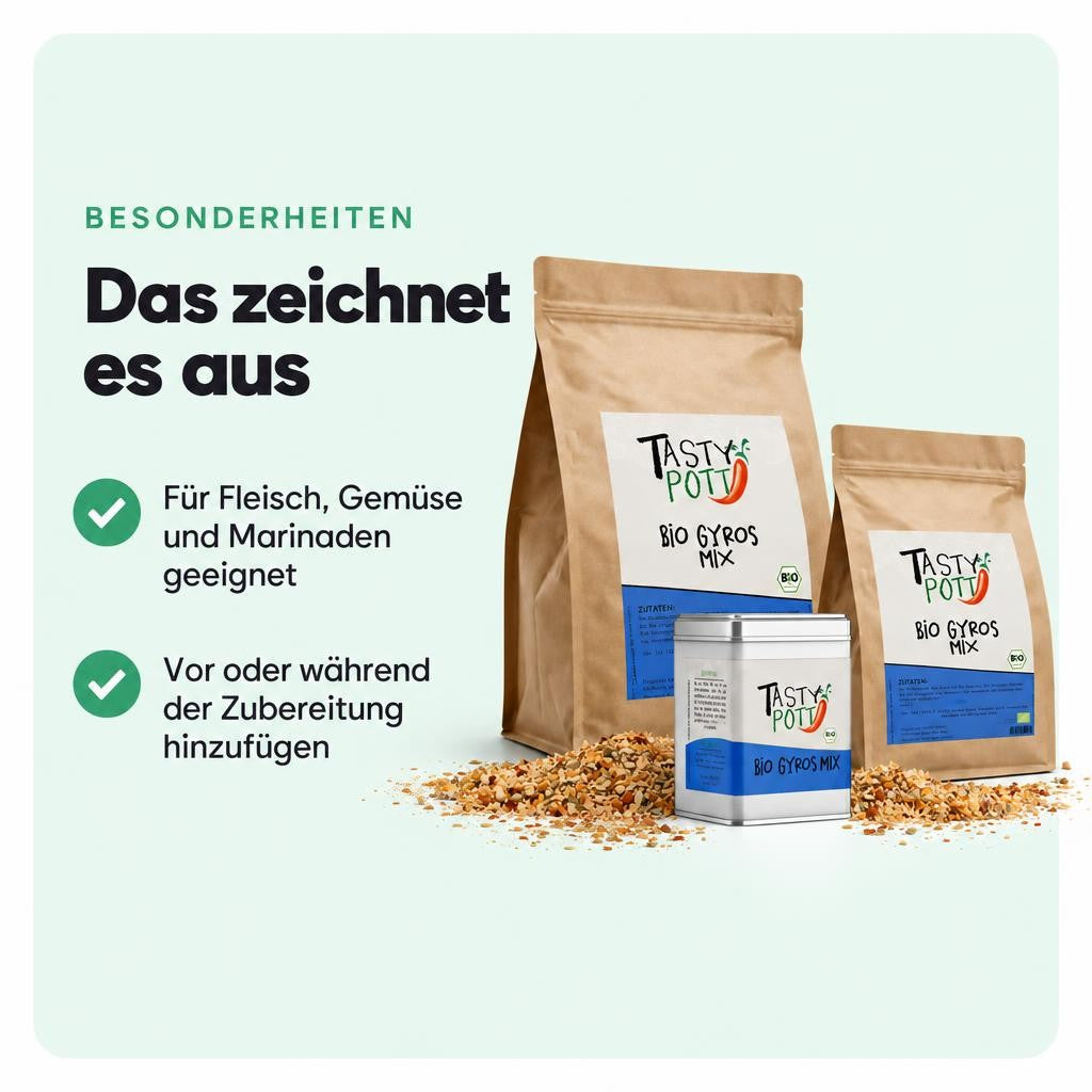 Tasty Pott Bio Gyros Gewürzmischung - im Beutel – Bild 5