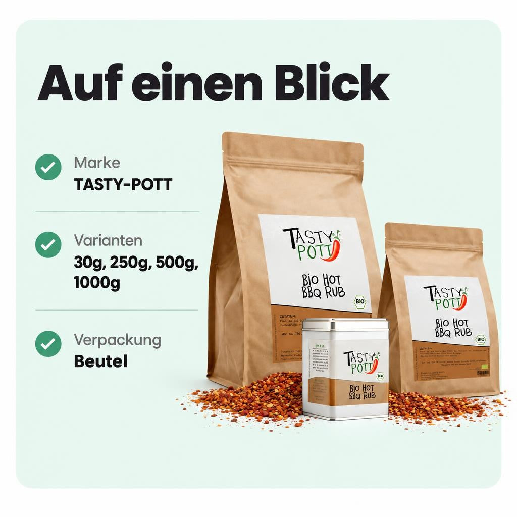 Tasty Pott Bio Hot BBQ Rub - im Beutel – Bild 3