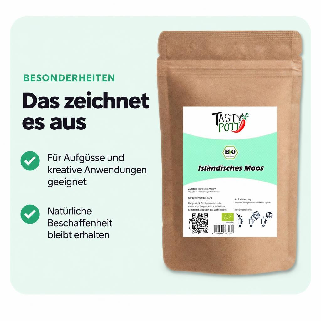 Tasty Pott Bio Isländisches Moos geschnitten & getrocknet - im Beutel – Bild 5