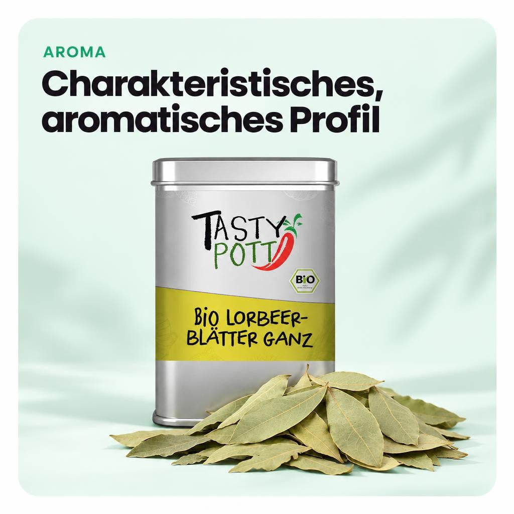 Tasty Pott Bio Lorbeerblätter getrocknet - 5g Dose – Bild 4
