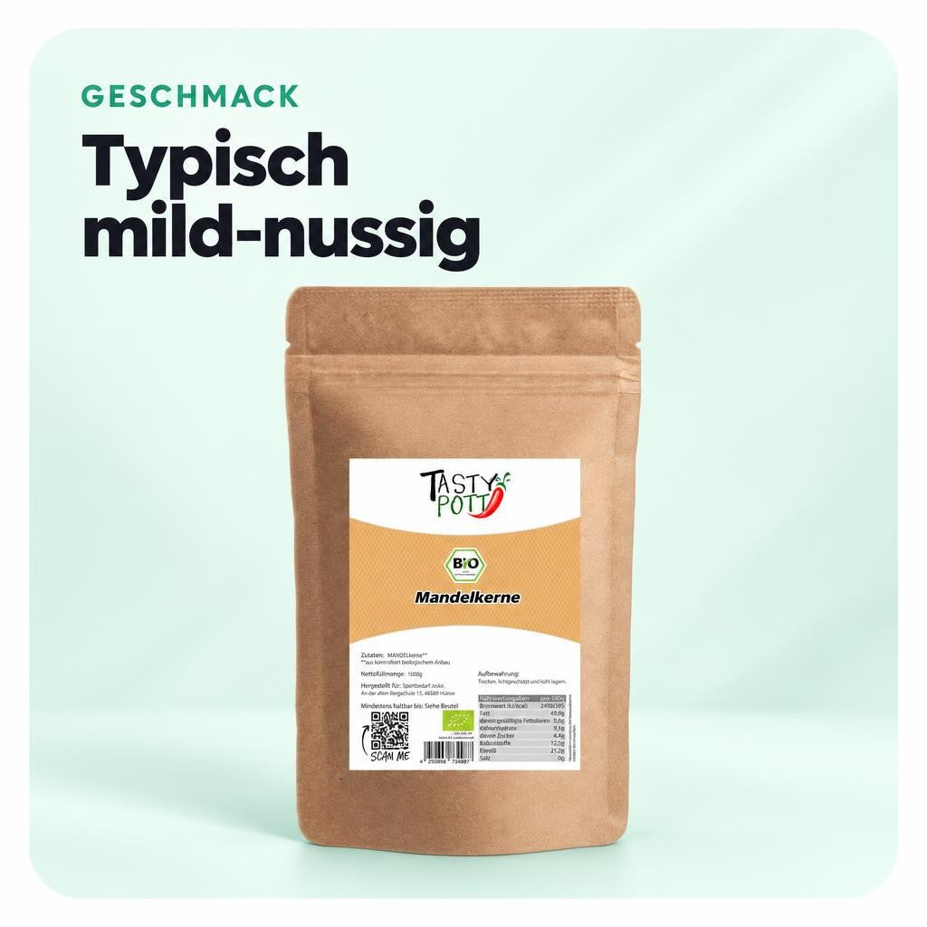 Tasty Pott Bio Mandelkerne - unbehandelt - im Beutel – Bild 4