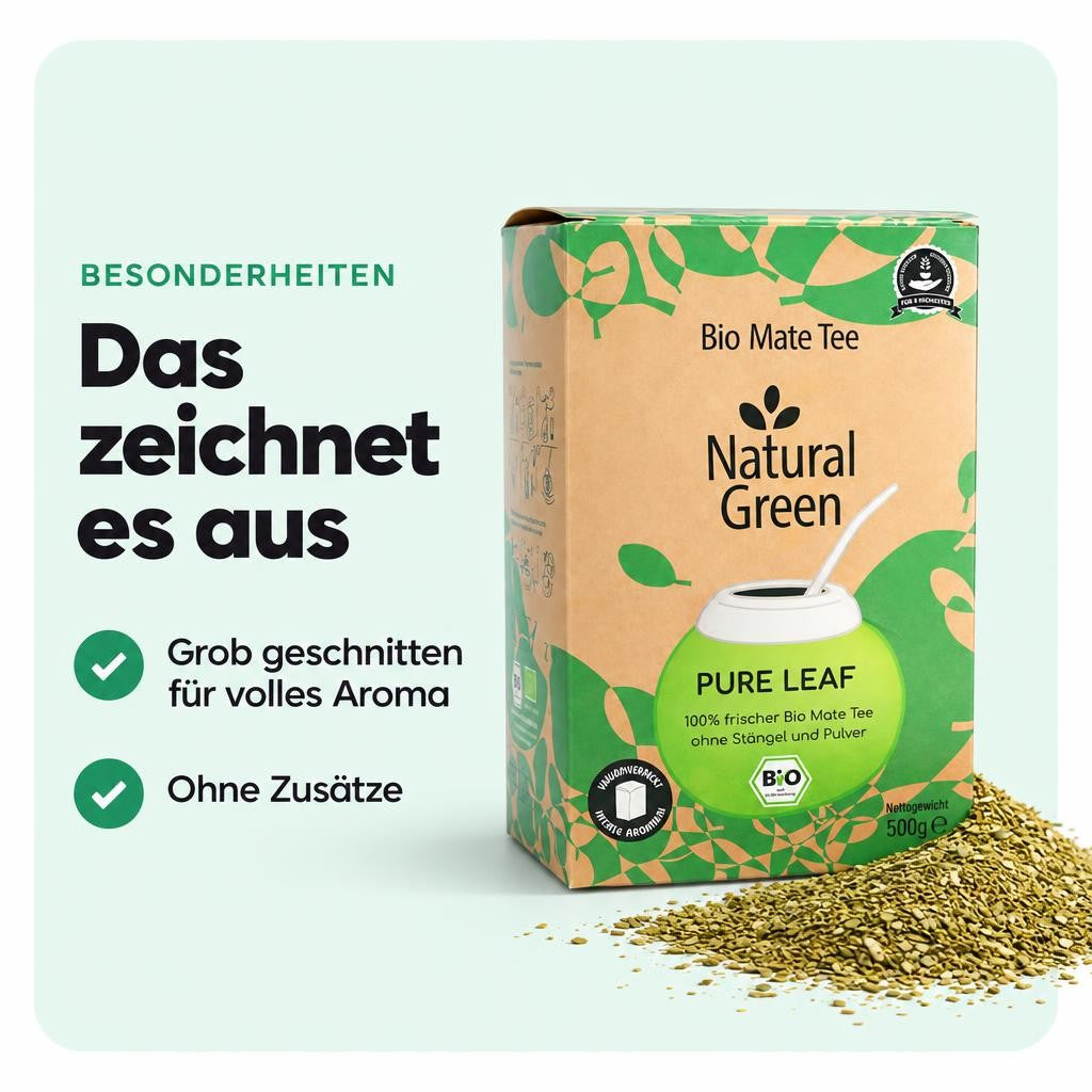 Natural Green Pure Leaf Bio Mate Tee - 500g – Bild 5