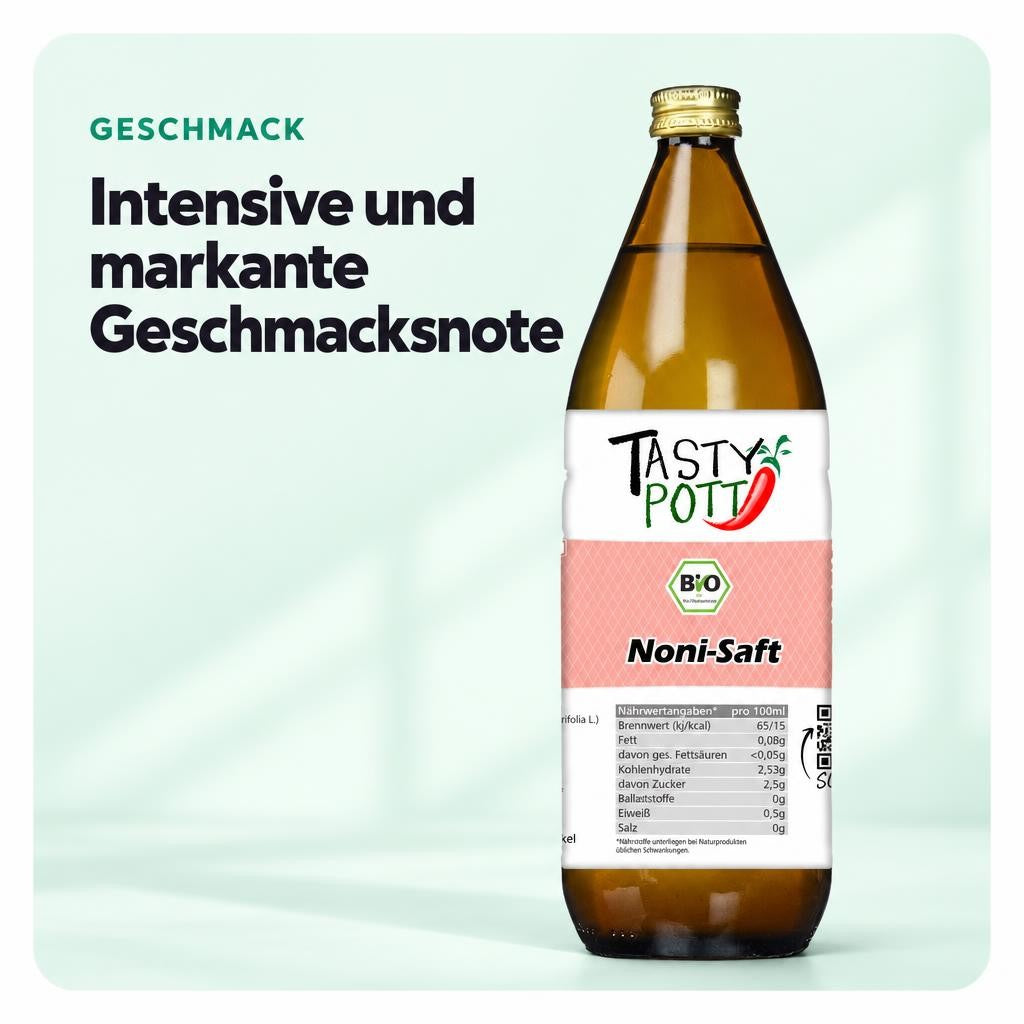 Tasty Pott Bio Nonisaft - Saft Noni - 1L Flasche – Bild 4