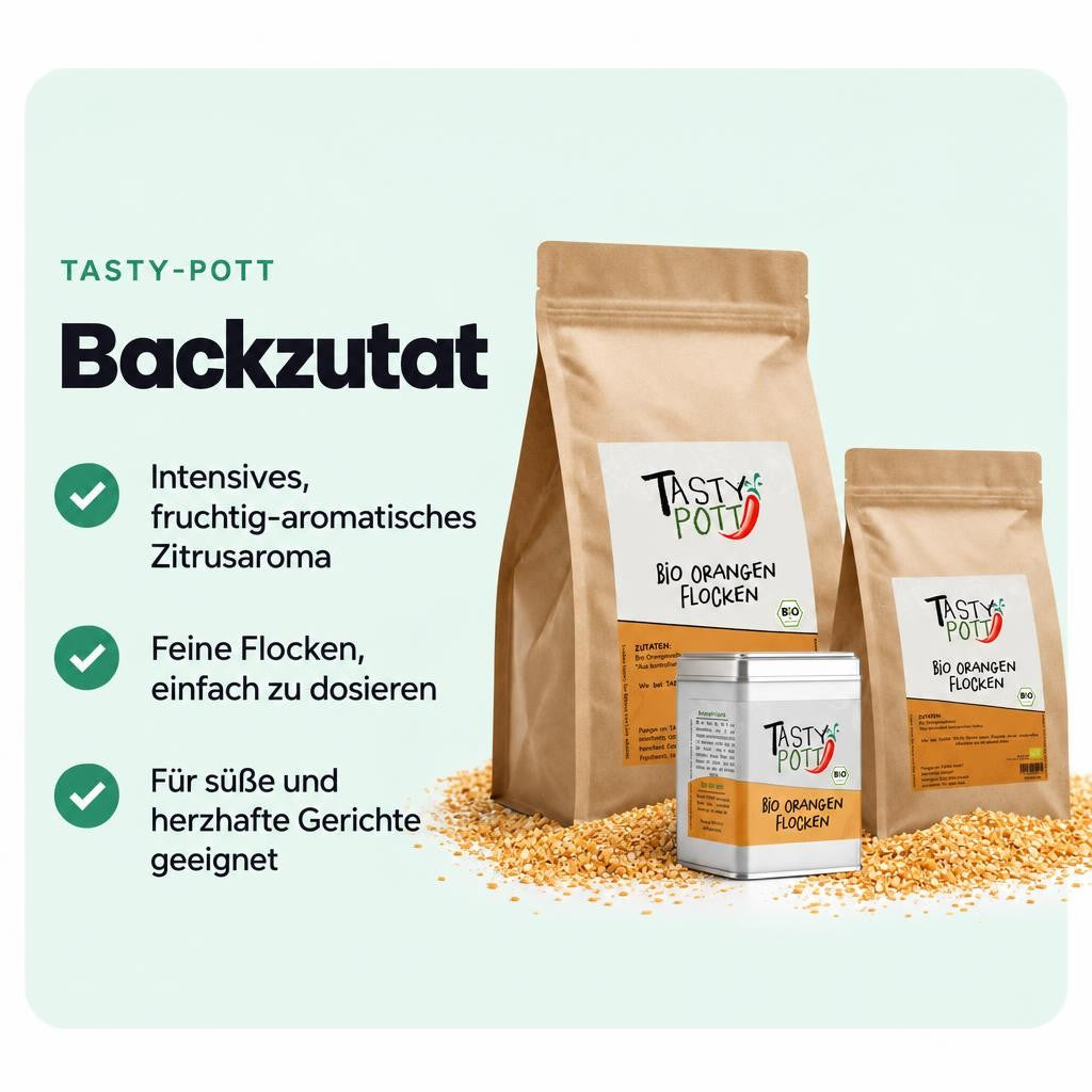 Tasty Pott Bio Orangenschalen Flocken - im Beutel – Bild 2