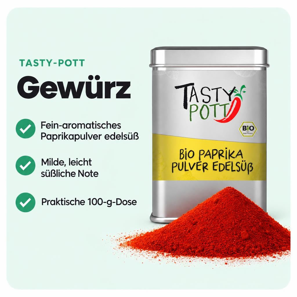 Mild-würziges Bio-Paprikapulver für vielseitige Gerichte.