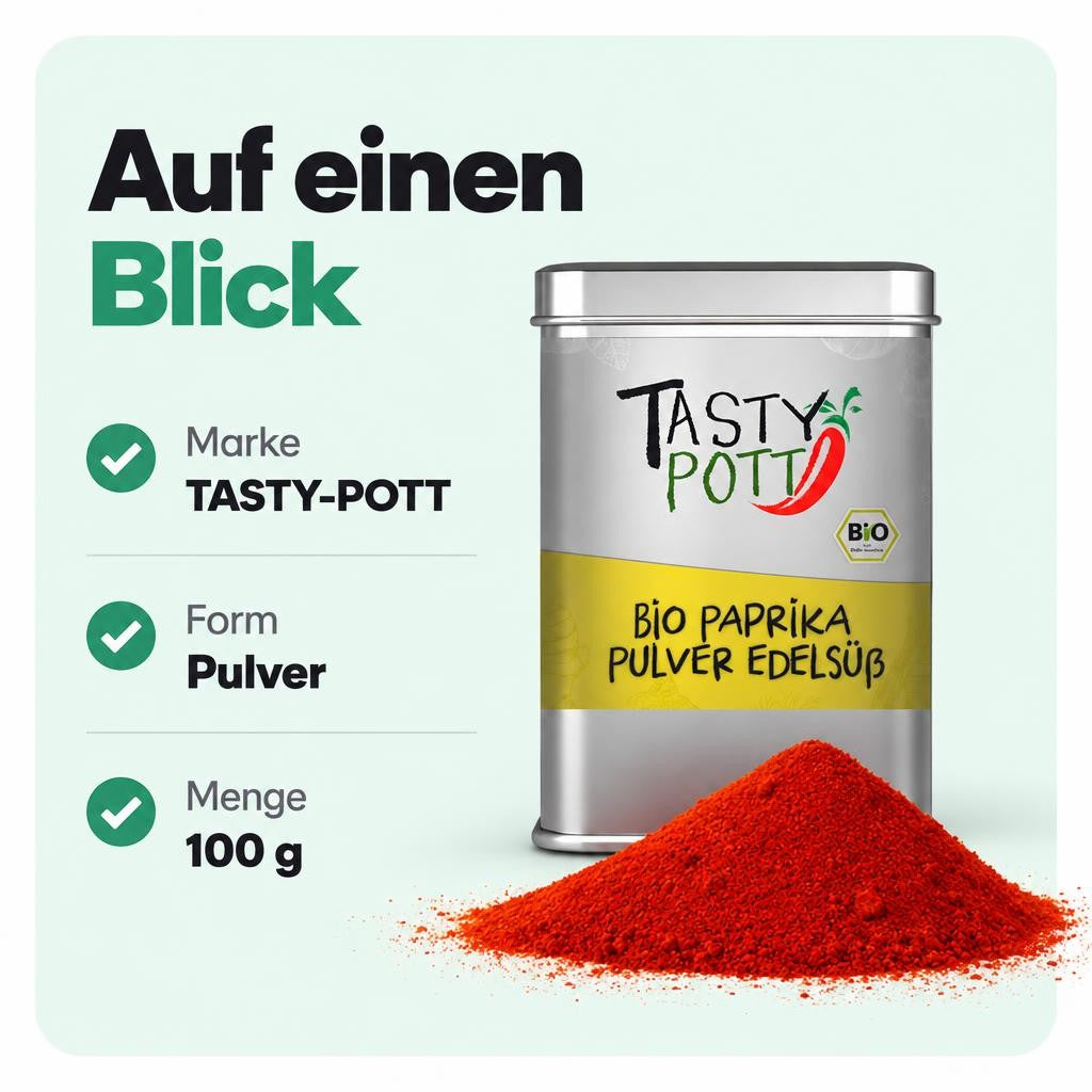 Tasty Pott Bio Paprikapulver edelsüß 100g – Bild 3