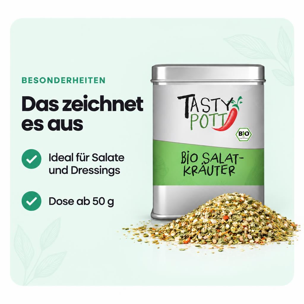 Tasty Pott Bio Salatkräuter Gewürzmischung - 50g – Bild 5