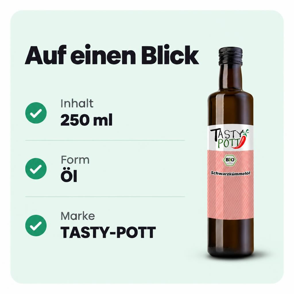Tasty Pott Bio Schwarzkümmelöl kaltgepresst 250ml – Bild 3