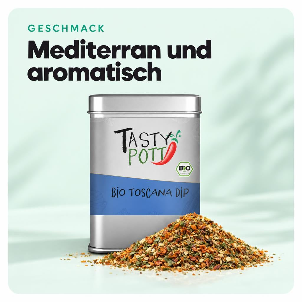 Tasty Pott Bio Toscana Dip - Gewürzmischung - 75g Dose – Bild 4