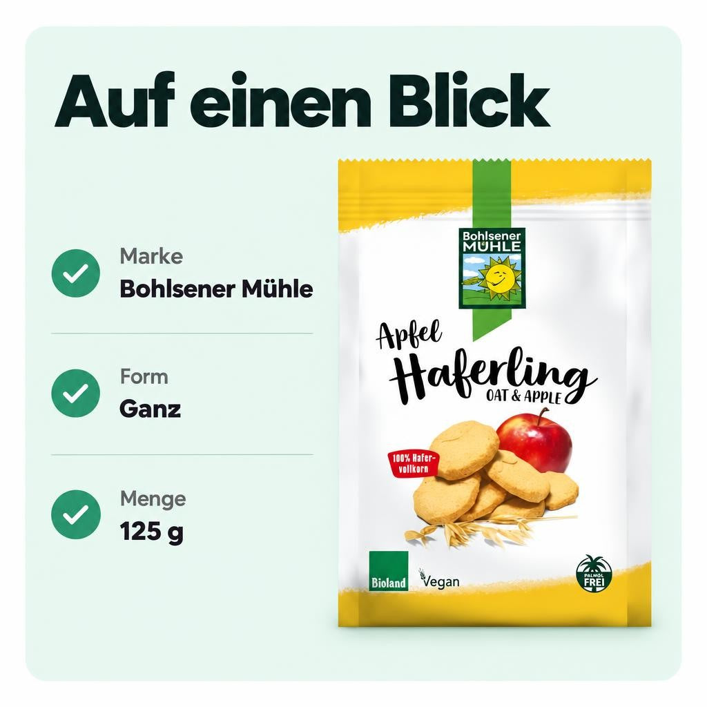 Bohlsener Mühle Apfel Haferling - 125g – Bild 3