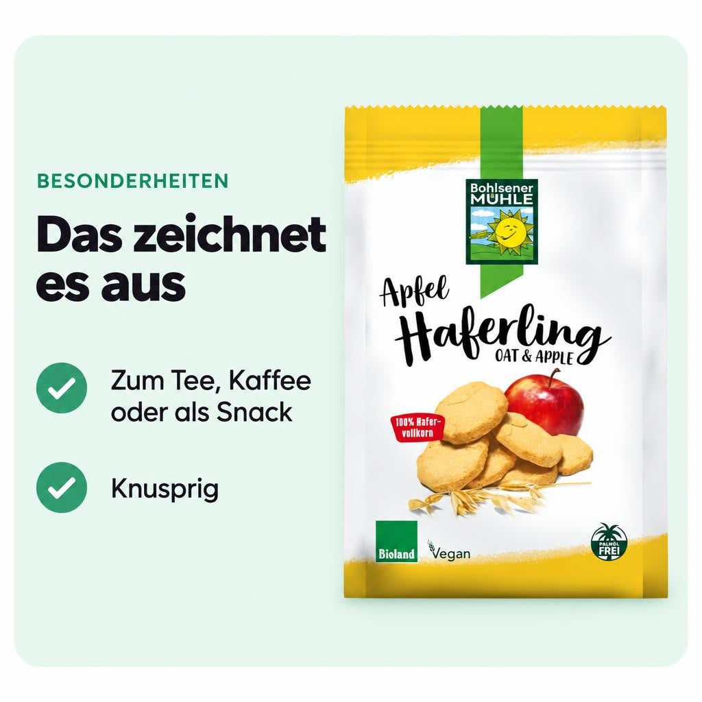 Bohlsener Mühle Apfel Haferling - 125g – Bild 5