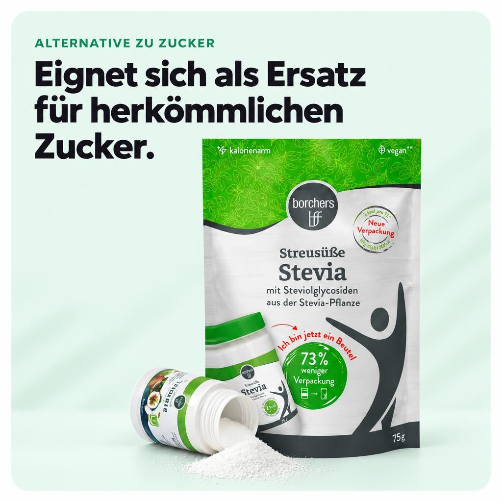 borchers Stevia Streusüße - Alternative zu Zucker, Kalorienarm, Süßungsmittel – Bild 4