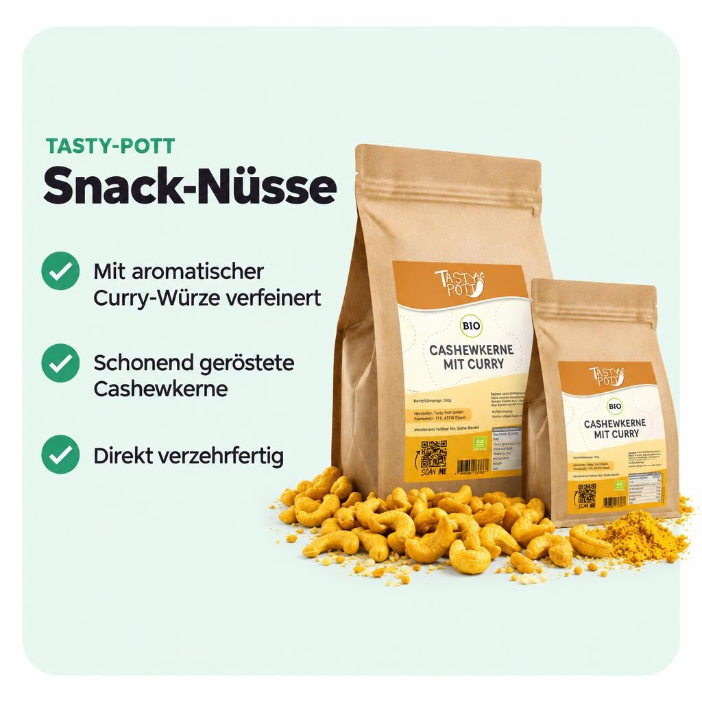 Tasty Pott Cashewkerne Curry geröstet und gesalzen - im Beutel – Bild 2