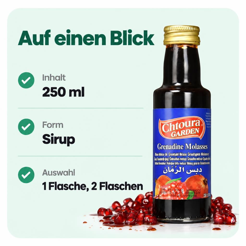 Chtoura Garden - Granatapfel Sirup 250ml – Bild 3