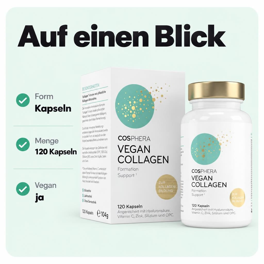 COSPHERA Vegan Collagen mit Vollagen® – 120 Kapseln – Bild 3