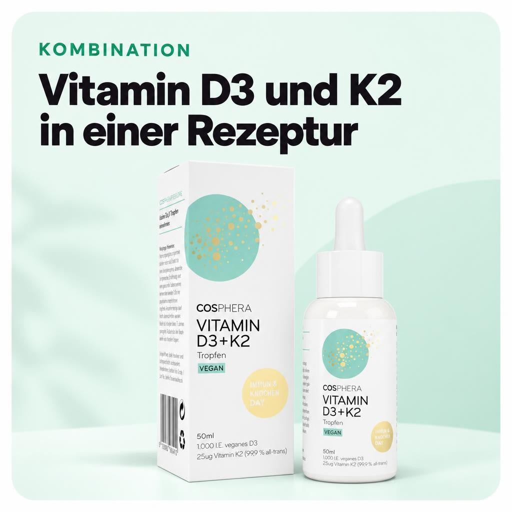 Vitamin D3 und K2 in einer Rezeptur