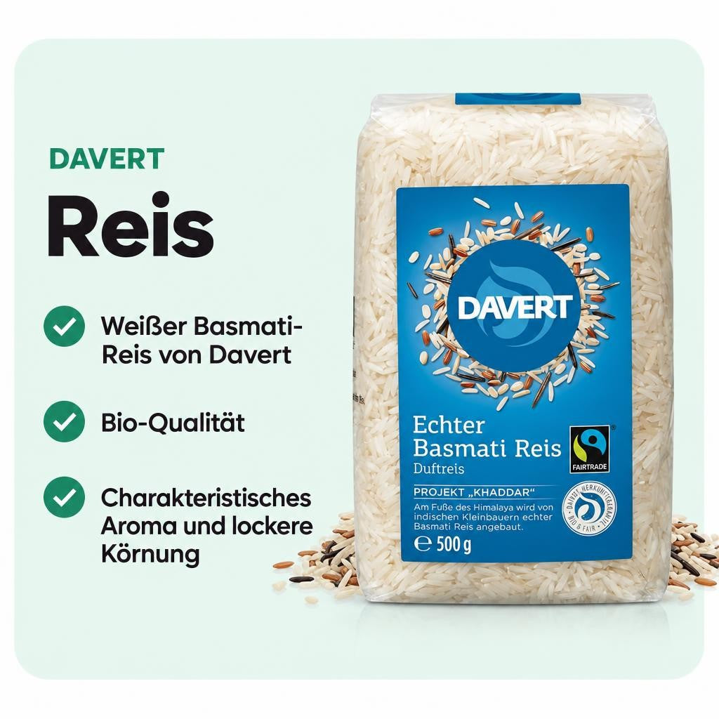 Duftender Bio-Basmati mit locker-körniger Struktur für viele Gerichte.
