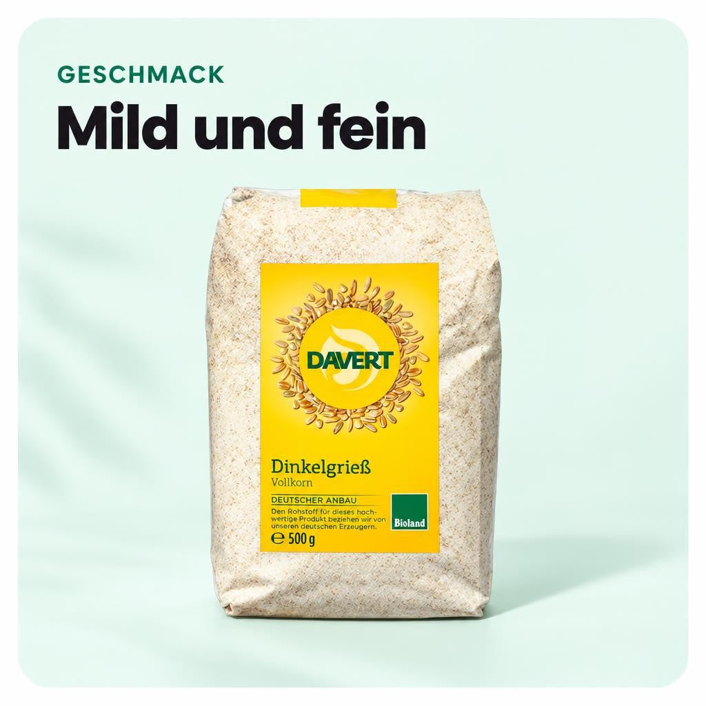 Davert Bio Dinkelgrieß, 500g – Bild 4