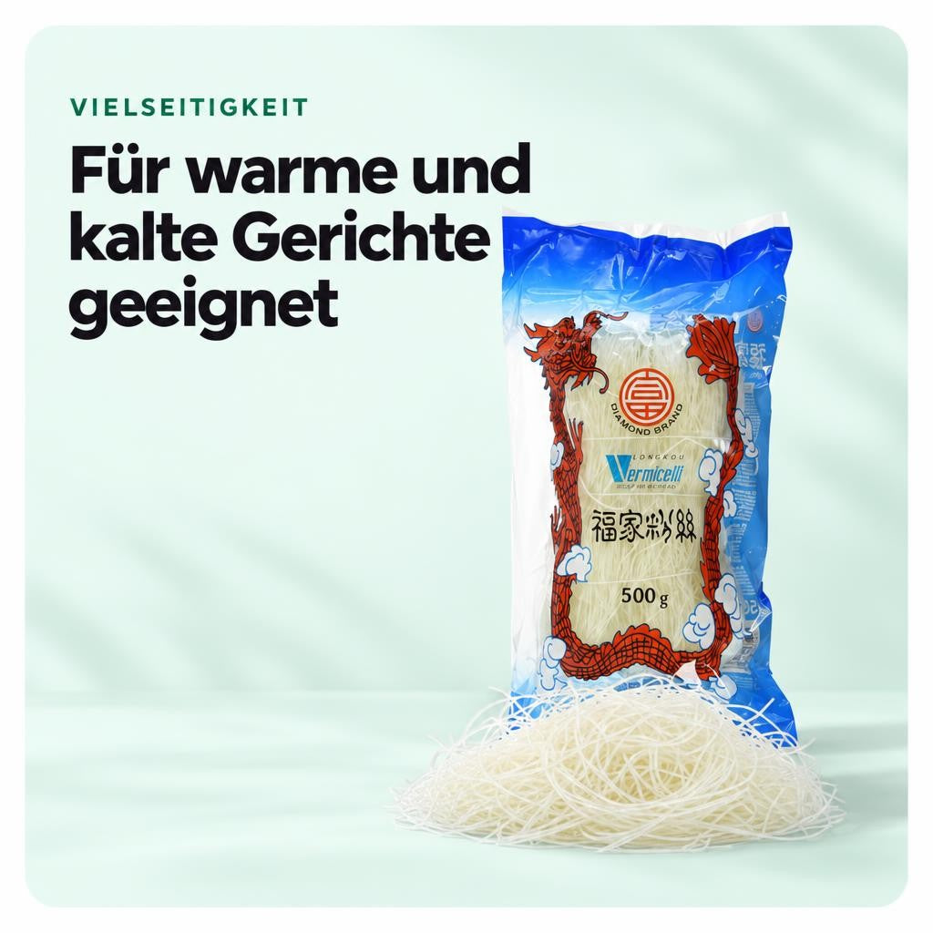 Diamond Glasnudeln, lang, Lungkou Vermicelli (6x500g) – Bild 4