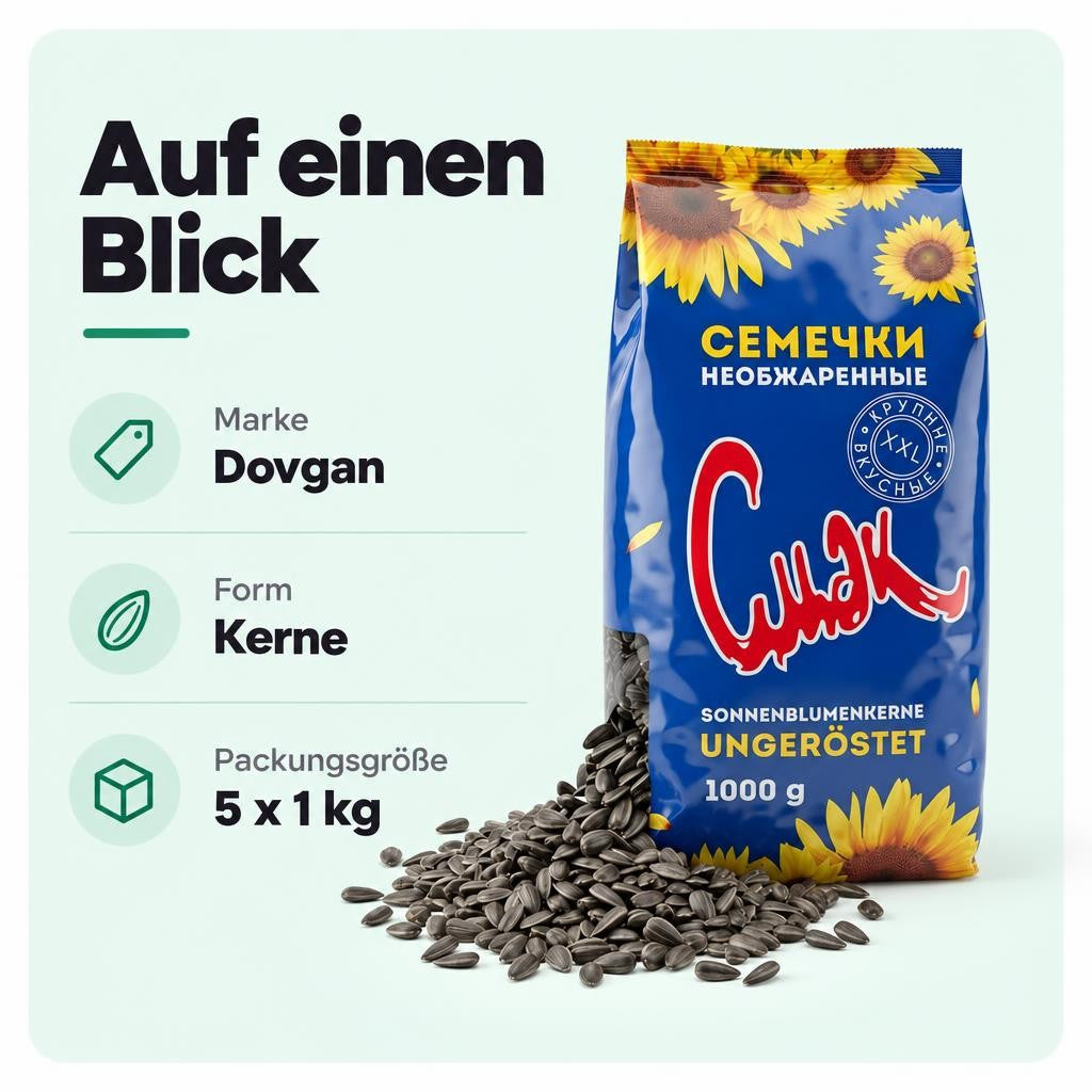 Dovgan Cmak Sonnenblumenkerne (5 x 1 kg) – Bild 3
