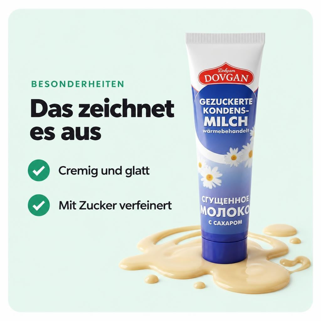 Für Desserts, Kaffee und Backen geeignet