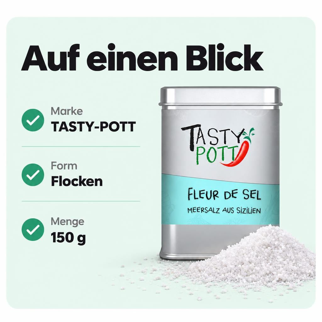 Tasty Pott Fleur de Sel Meersalz - 150g Dose – Bild 3