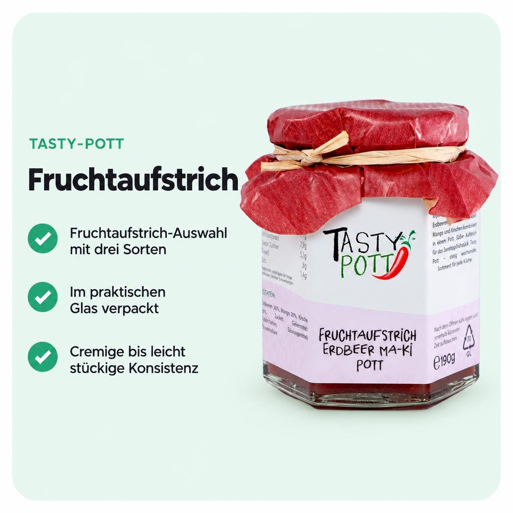 Drei fruchtige Sorten im Glas für vielseitigen Genuss.