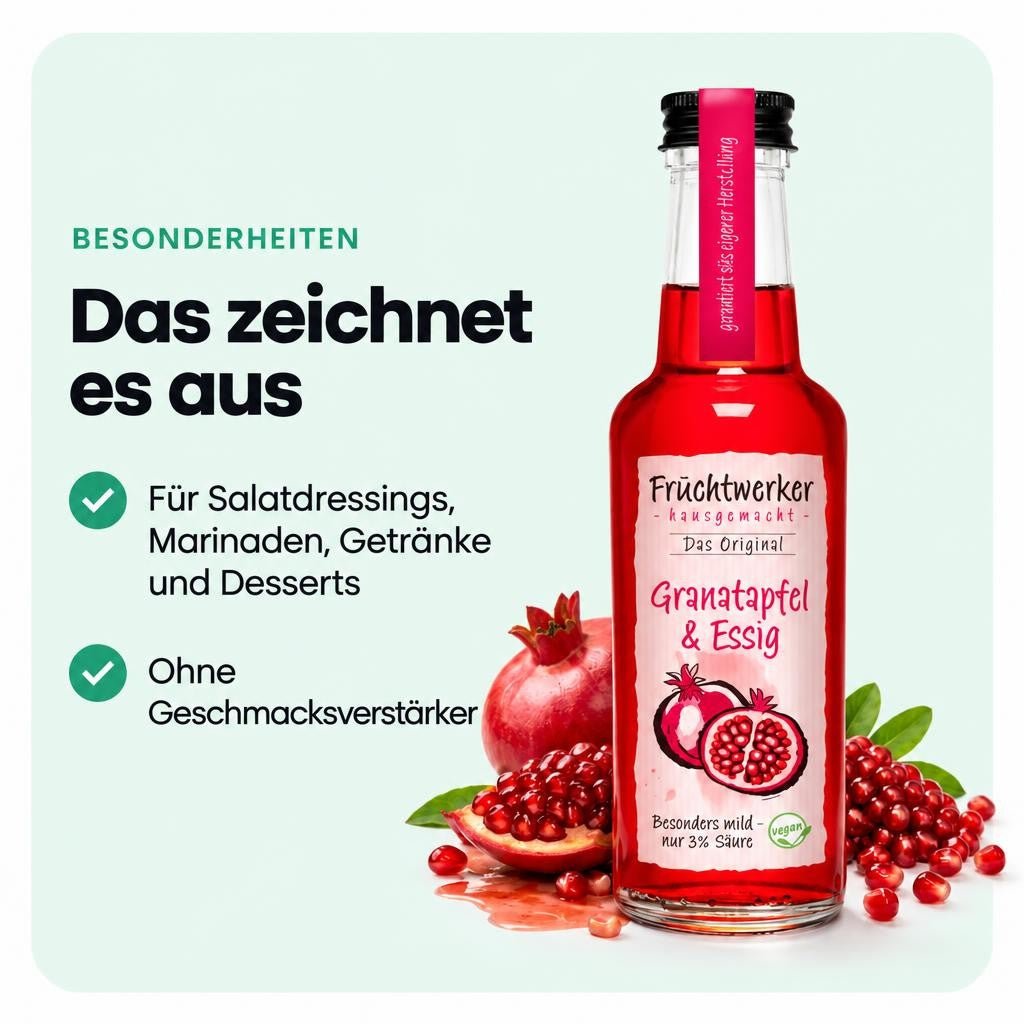 Fruchtwerker Granatapfel & Essig 250ml – Bild 5