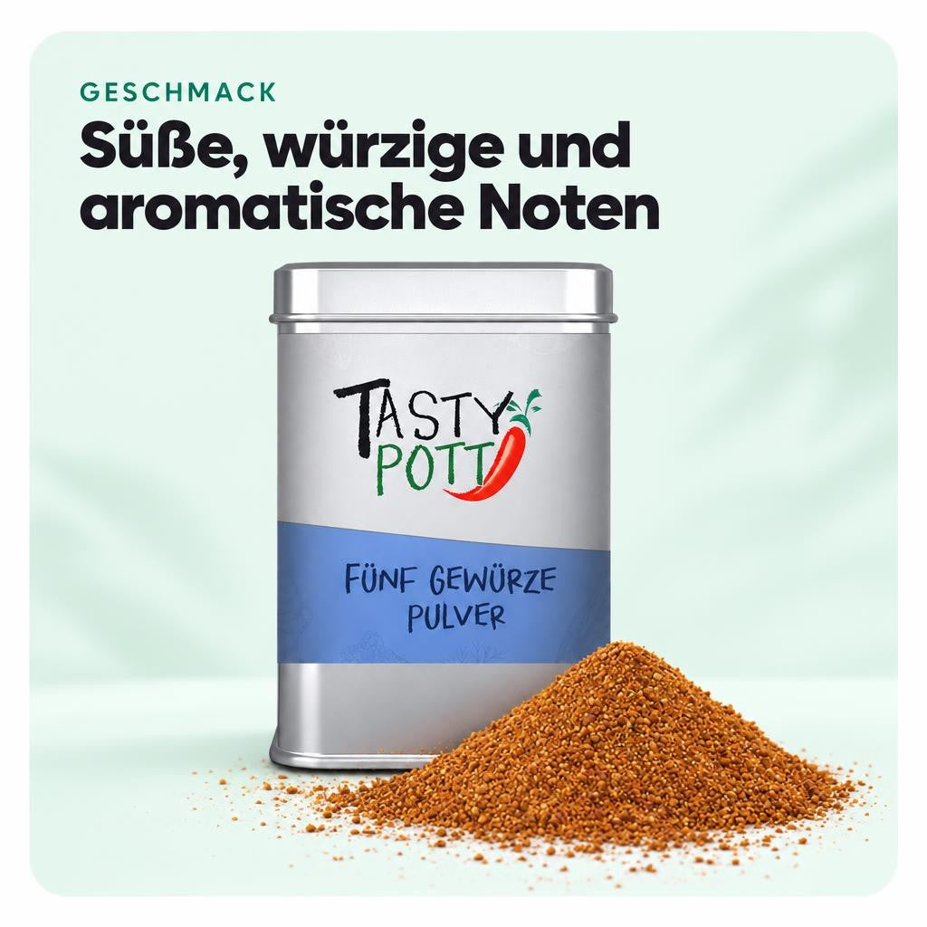 Tasty Pott Fünf Gewürze Pulver Mischung - 80g Dose – Bild 4