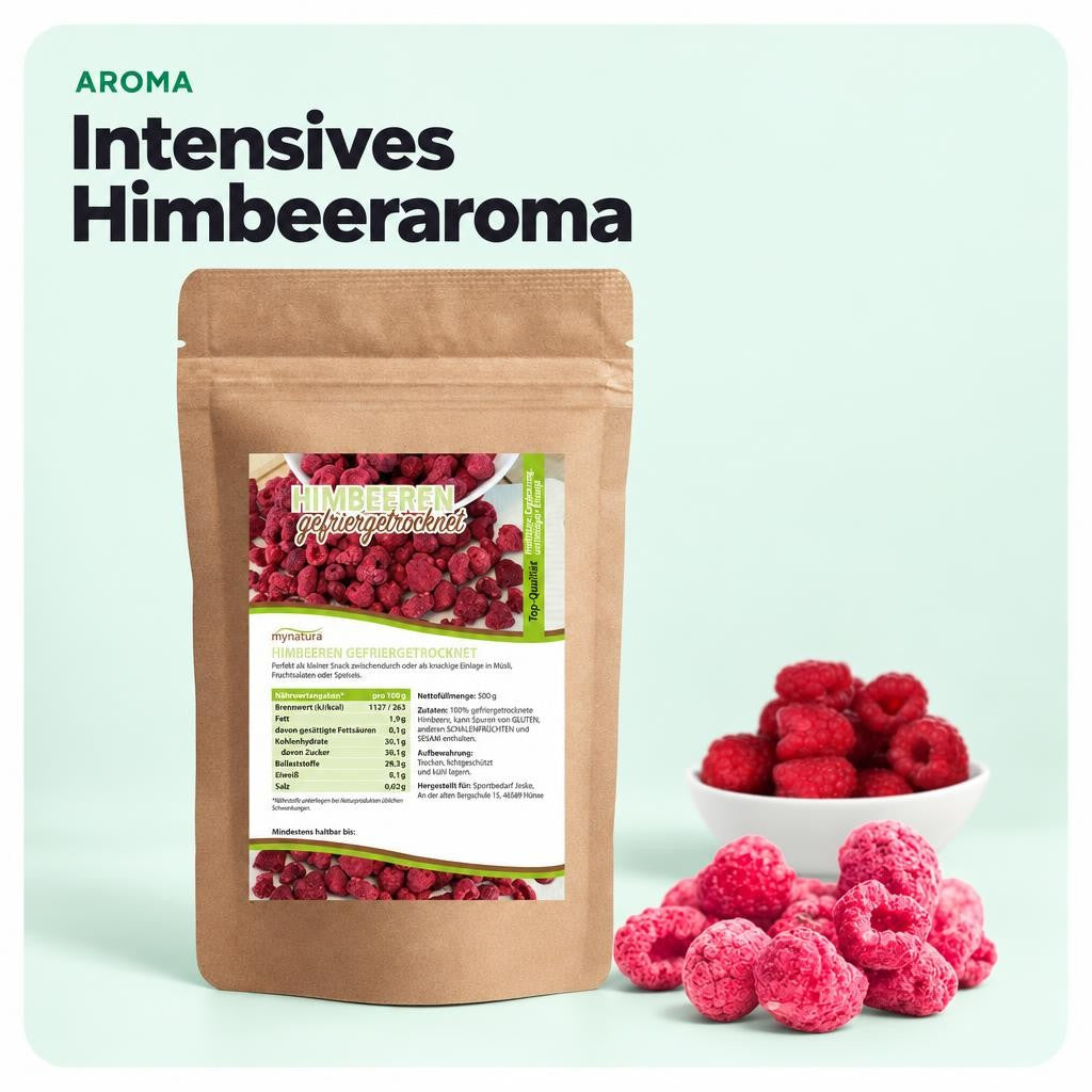 Mynatura Gefriergetrocknete Himbeeren – 500g – Bild 4