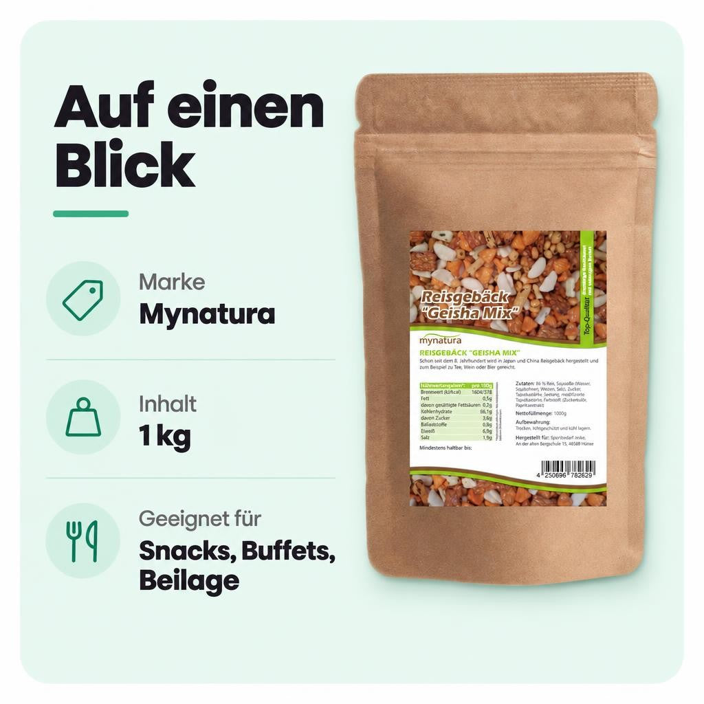 Mynatura Geisha Mix – Knusprige Reiscracker Mischung 1 kg Beutel – Bild 3