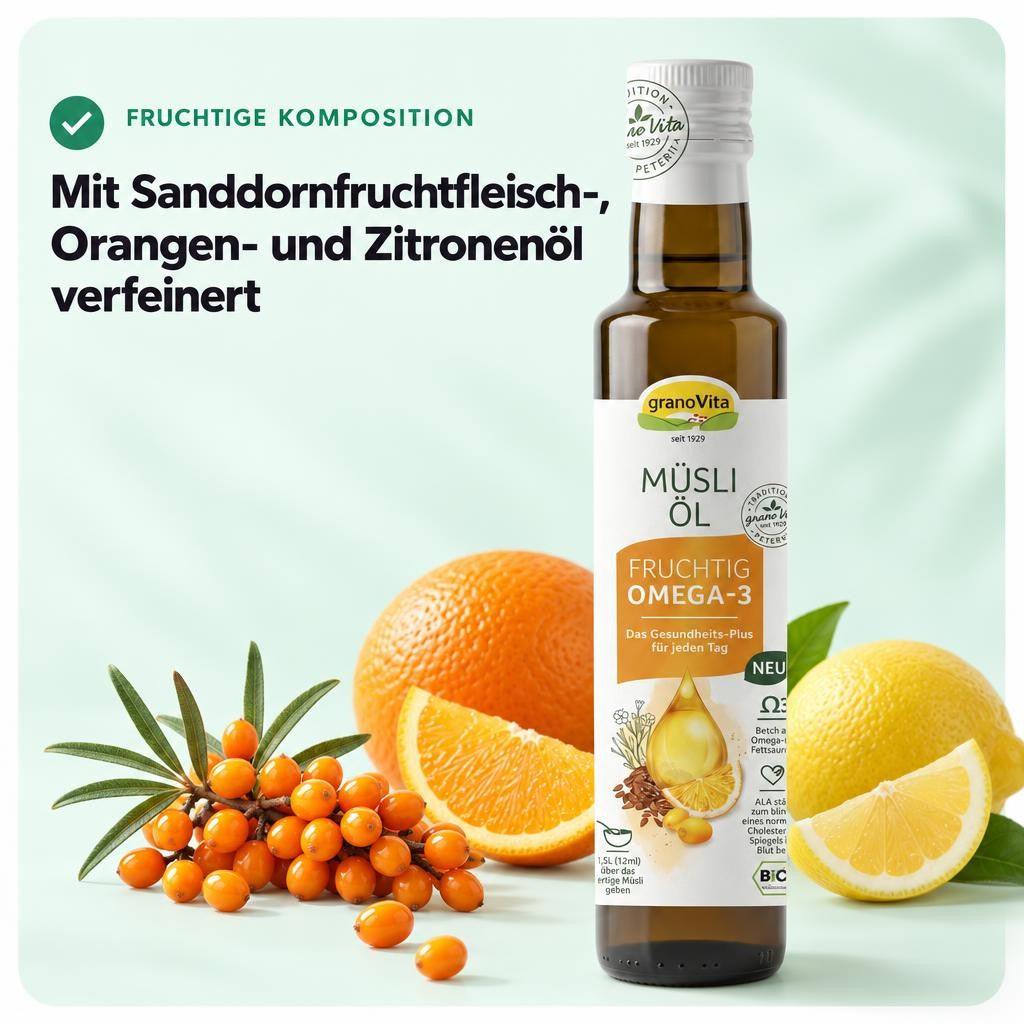 Mit Sanddornfruchtfleisch-, Orangen- und Zitronenöl verfeinert