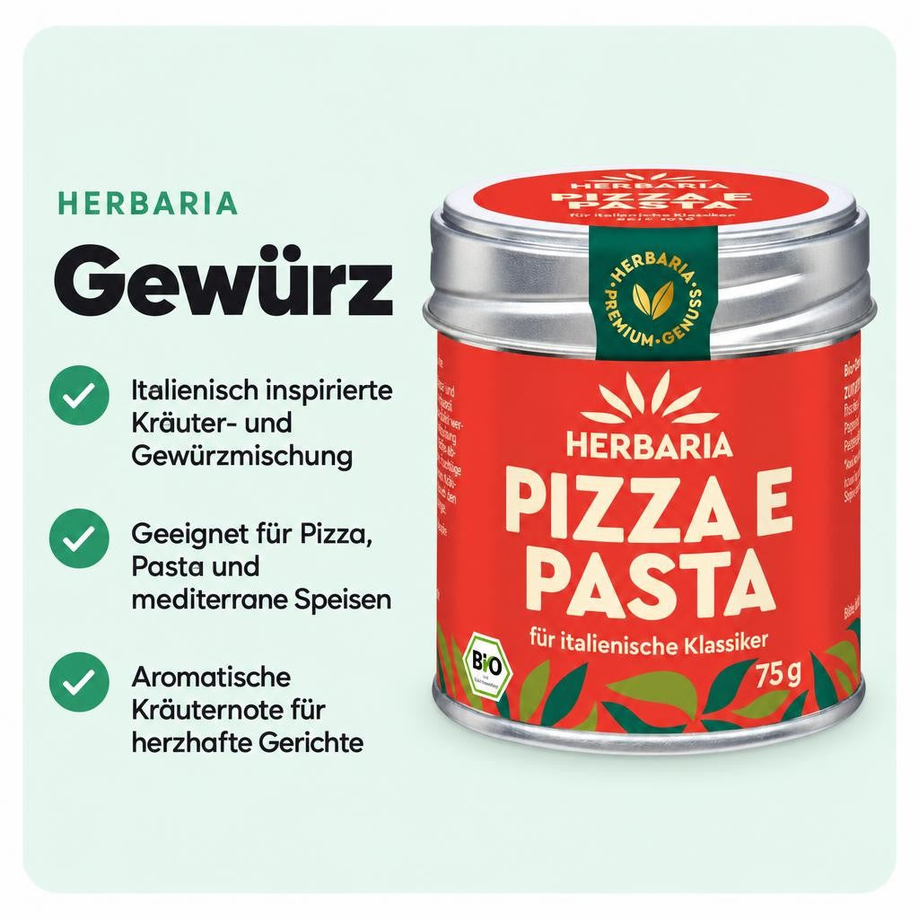 Herbaria Pizza e Pasta bio 75g M-Dose – Bild 2