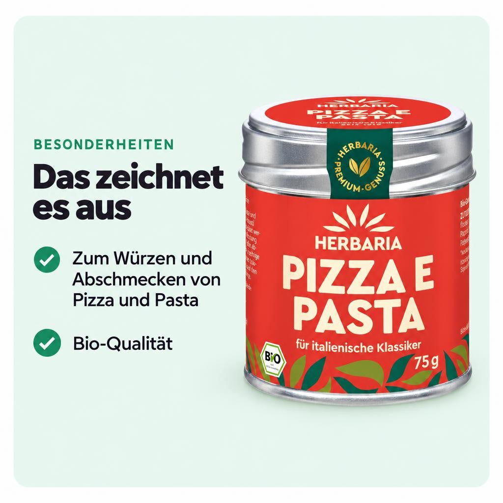 Herbaria Pizza e Pasta bio 75g M-Dose – Bild 5