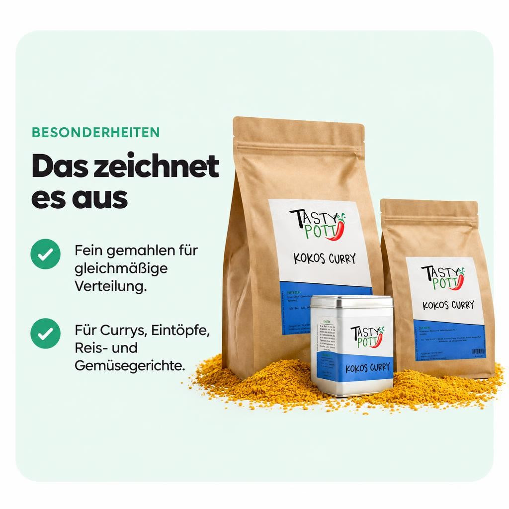 Tasty Pott Kokos Curry Gewürz - im Beutel – Bild 5