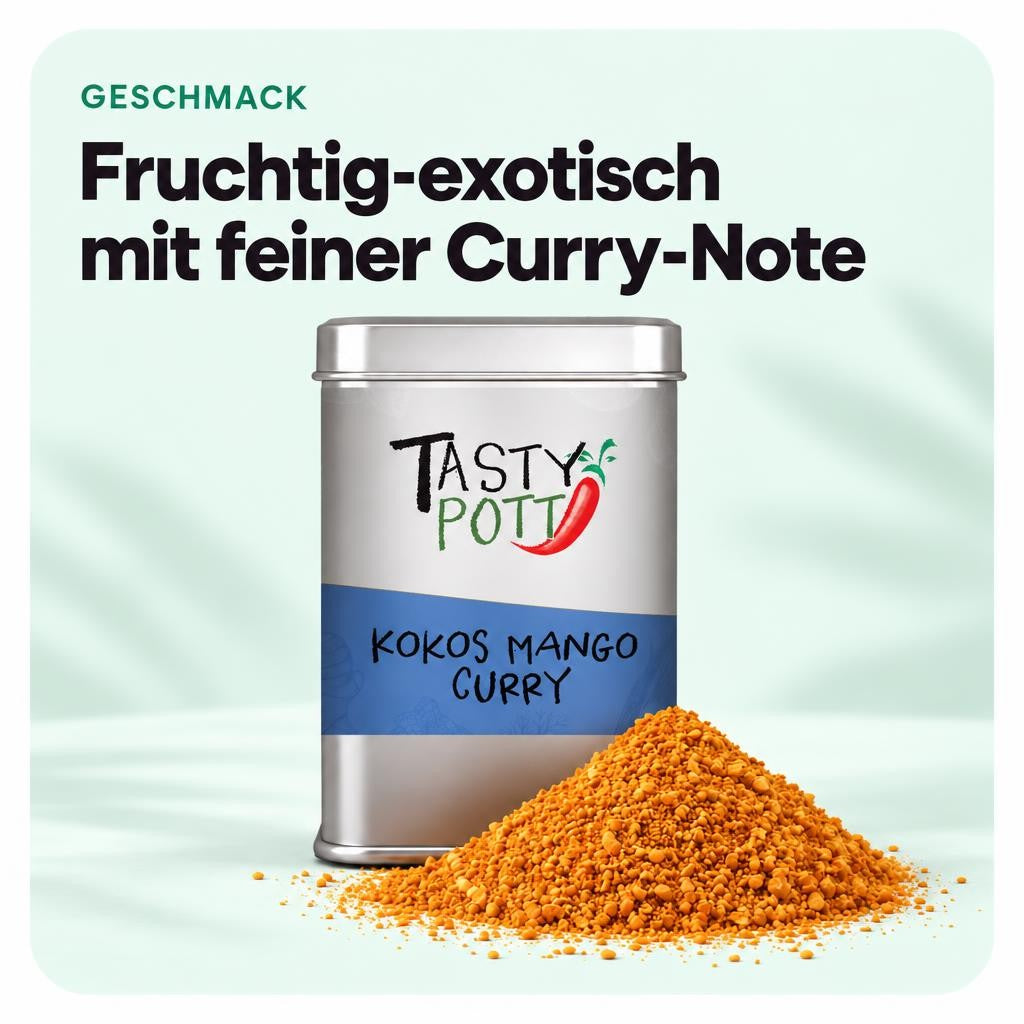Tasty Pott Kokos Mango Curry Gewürz - 75g Dose – Bild 4