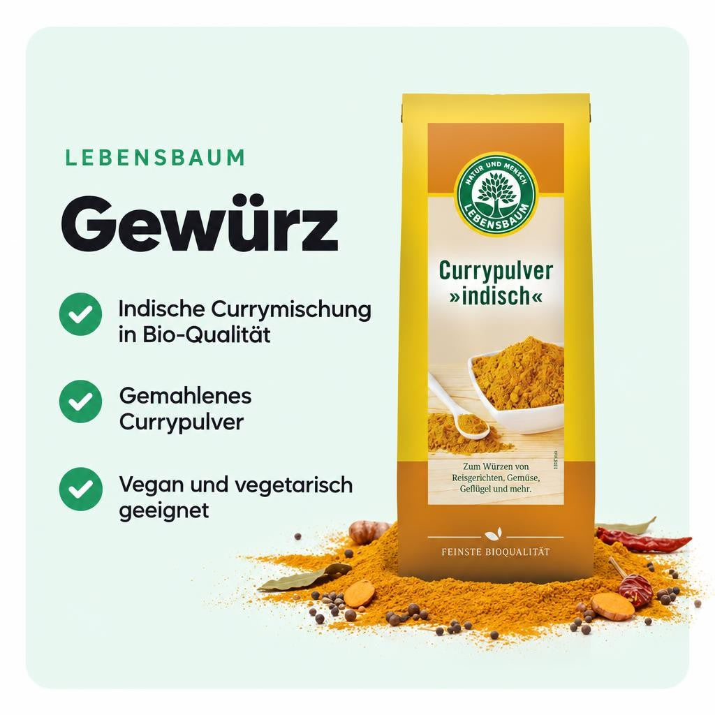 Lebensbaum bio Currypulver - Indisch, 3 x 50g – Bild 2