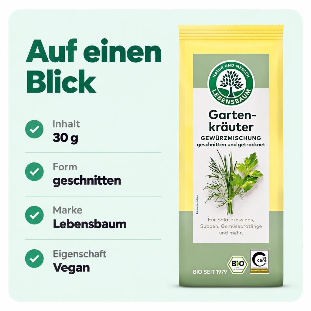 Geschnittene Bio-Gartenkräuter für Dressings, Suppen und Gemüsegerichte.