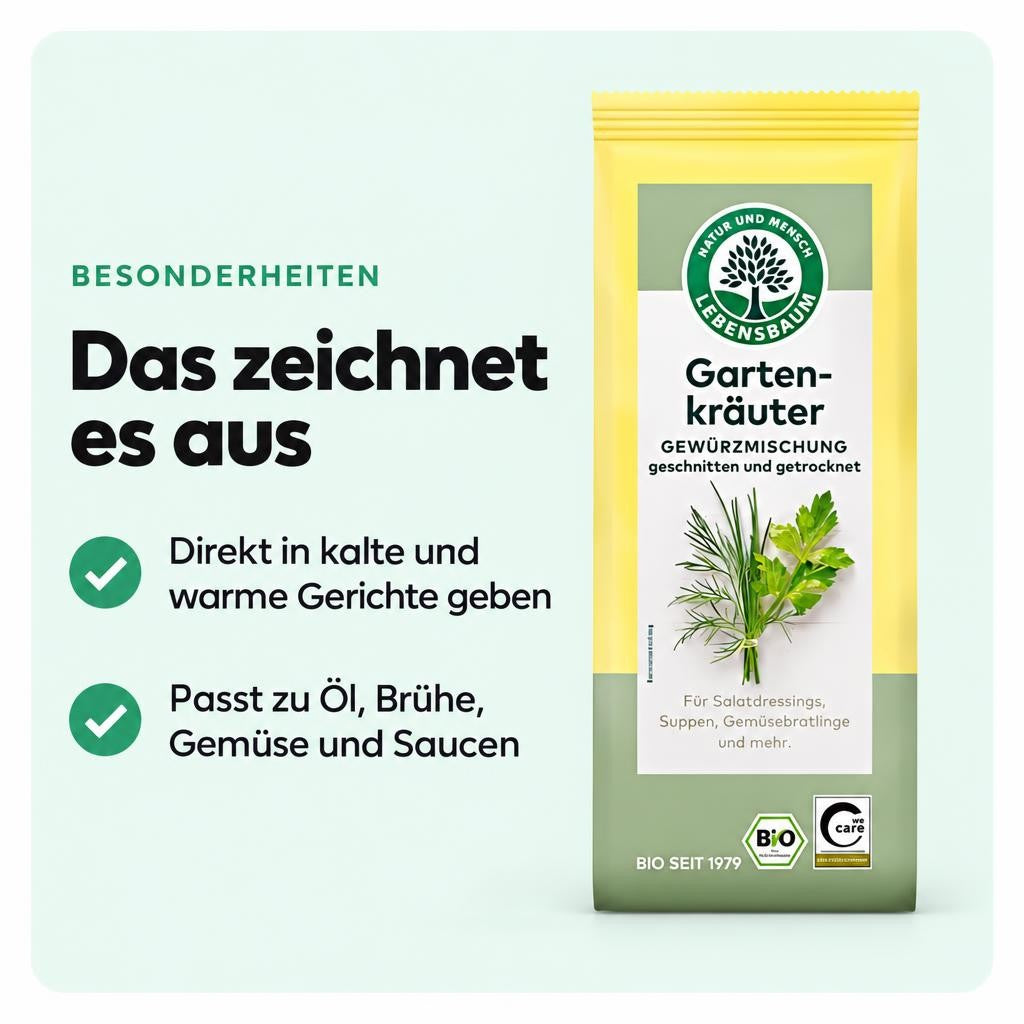 Lebensbaum Bio Gartenkräuter geschnitten 30g – Bild 5