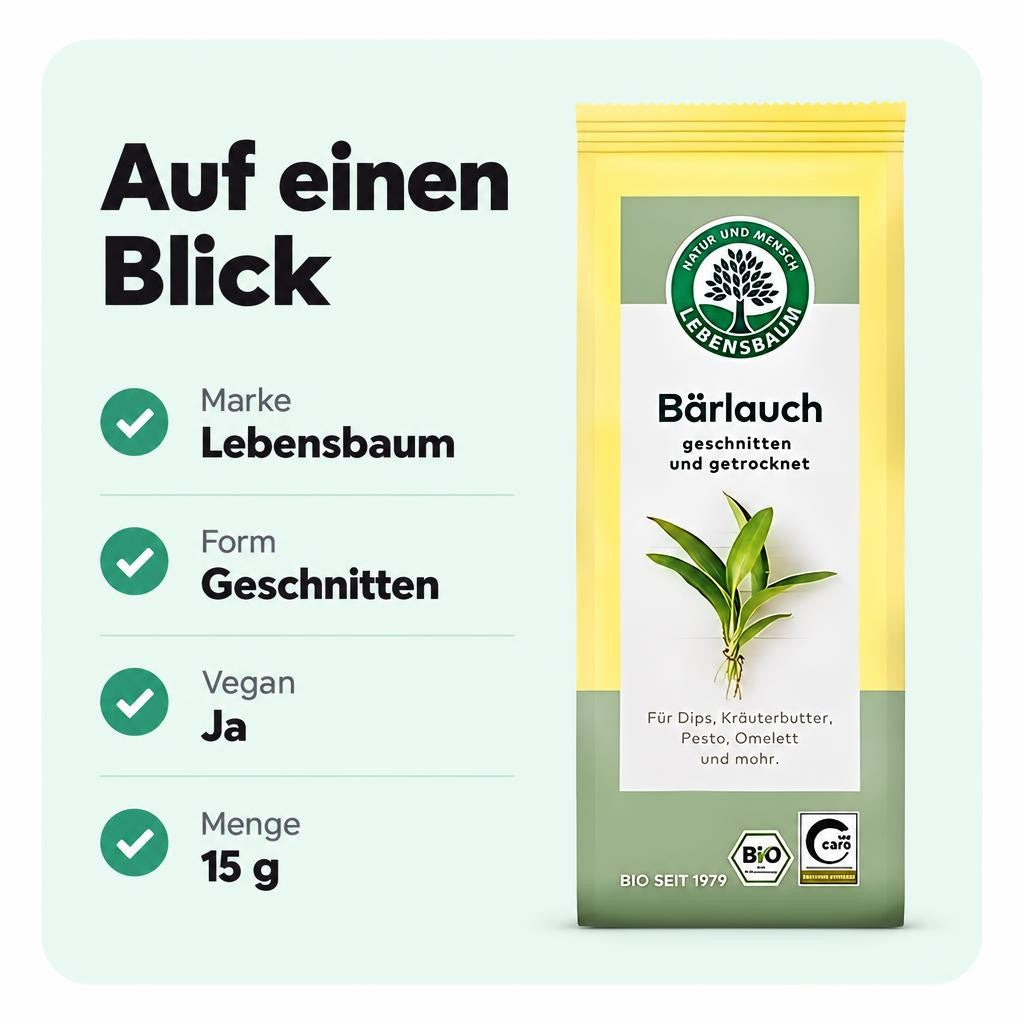LEBENSBAUM Bio Bärlauch, geschnitten, 15 g – Bild 3