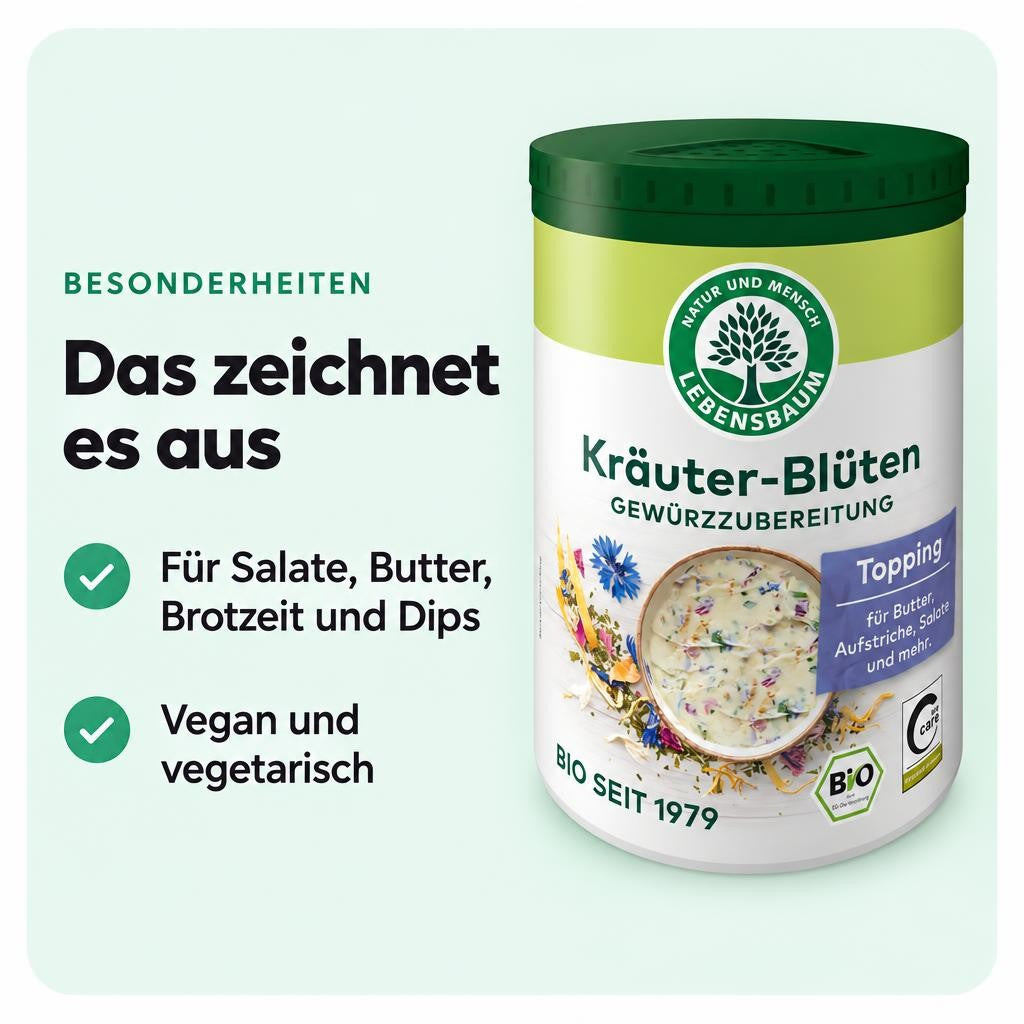 Lebensbaum Kräuter-Blüten, Bio-Gewürzzubereitung - 25g – Bild 5