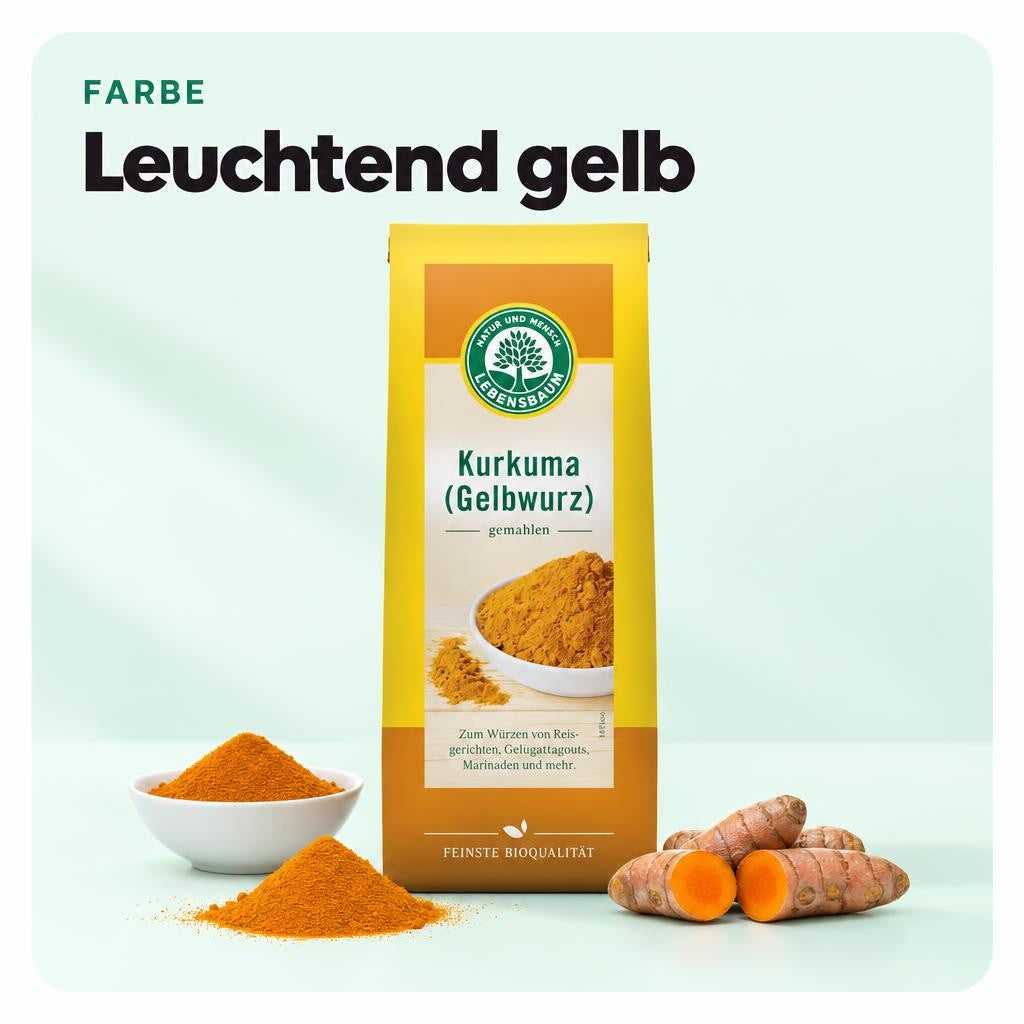 Lebensbaum bio Kurkuma, gemahlen (Gelbwurzel) 50g – Bild 4