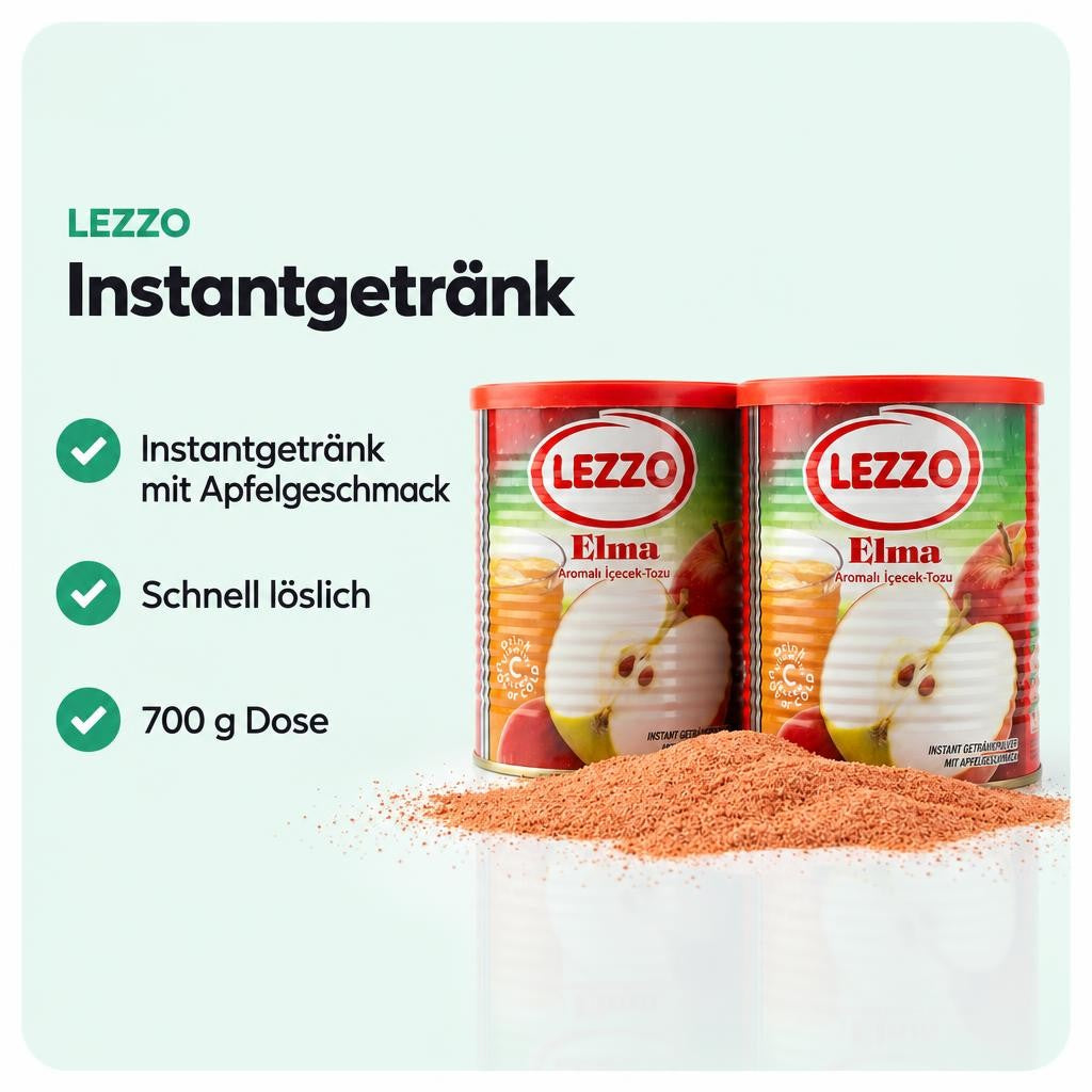 Lezzo Apfel - Instantgetränk mit Apfelgeschmack ab 700g – Bild 2
