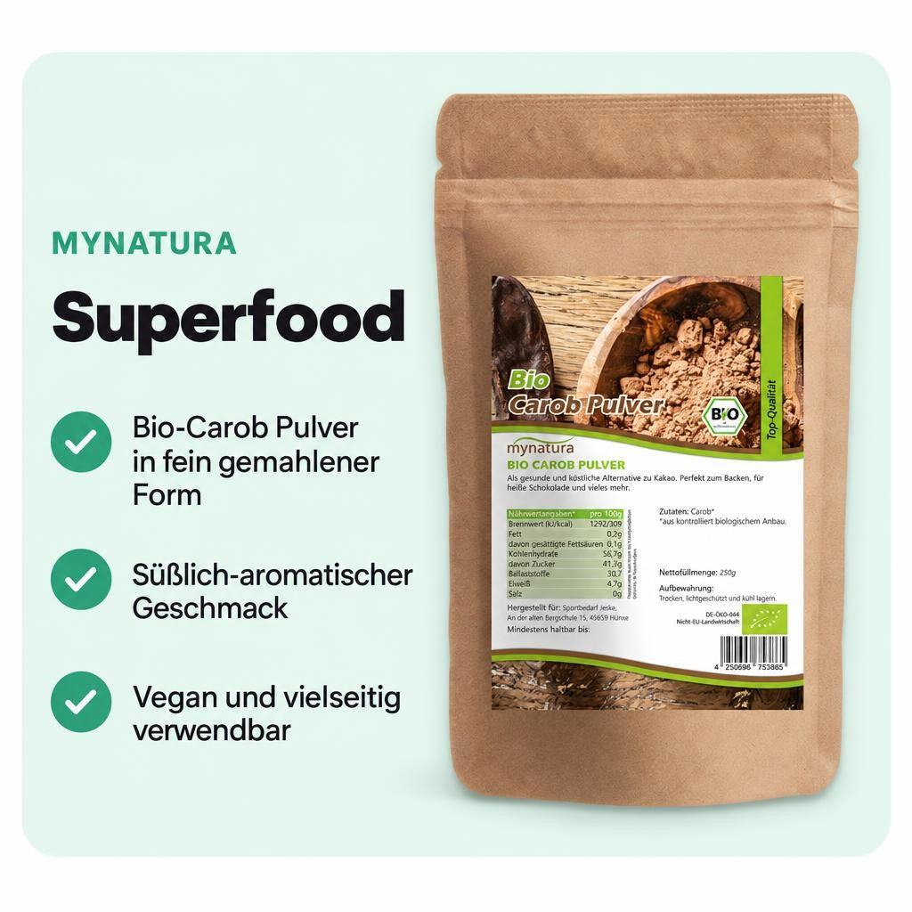 Mynatura Bio Carob Pulver – in verschiedenen Größen – Bild 2