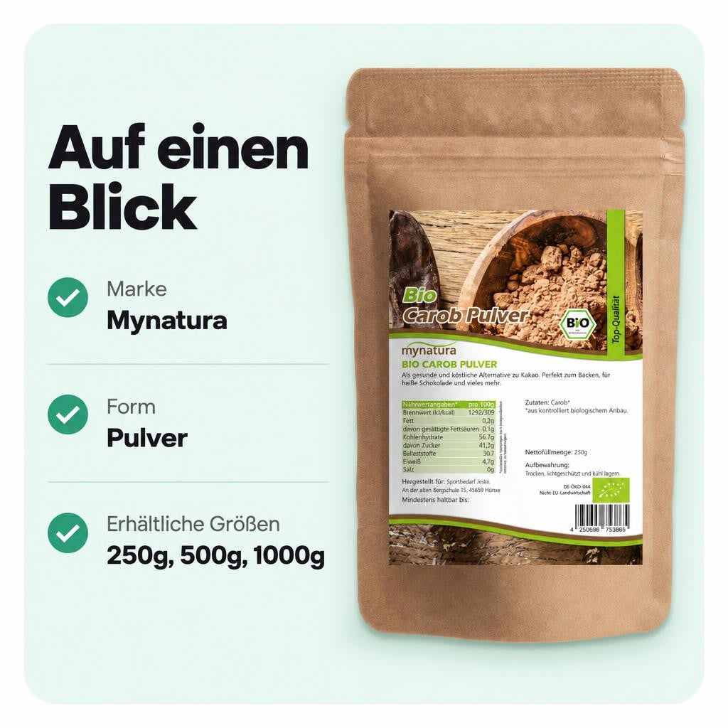Mynatura Bio Carob Pulver – in verschiedenen Größen – Bild 3