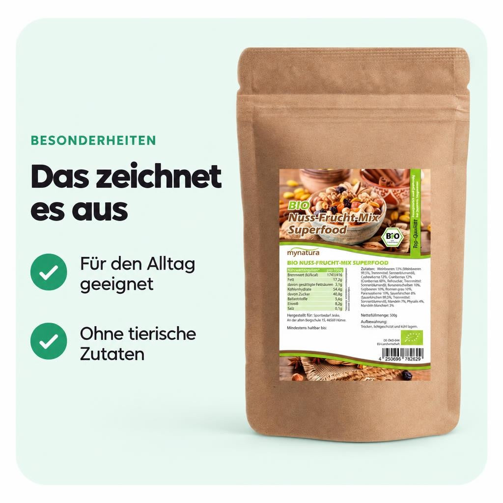 Mynatura Bio Frucht-Nuss Mix „Superfood“ – in verschiedenen Größen – Bild 5
